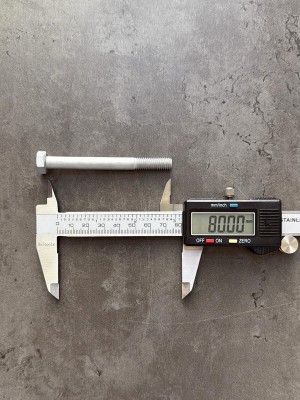 Болт М8х80х1,25 DIN 960 класс прочности 8.8 оцинкованный