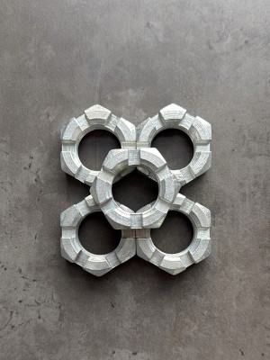 Гайка корончатая, прорезная низкая М30х1,5 ГОСТ 5919-73, покрытие цинк