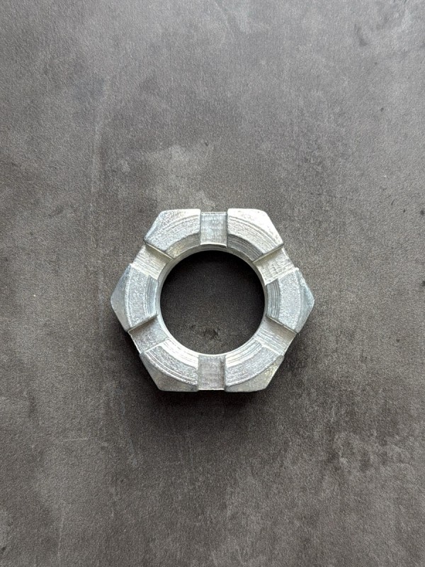 Гайка корончатая, прорезная низкая М30х1,5 ГОСТ 5919-73, класс прочности 8, покрытие цинк