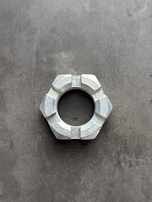 Гайка корончатая, прорезная низкая М30х1,5 ГОСТ 5919-73, класс прочности 8, покрытие цинк