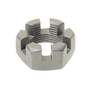 Гайка корончатая М30х1,5 (h=27, S-46) класс прочности 6 оцинкованная