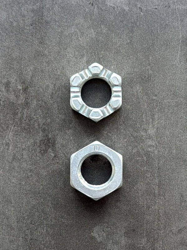 Гайка корончатая, прорезная низкая М20х1,5 DIN 937 класс прочности 8