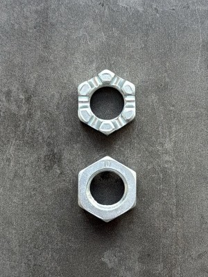 Гайка корончатая, прорезная низкая М20х1,5 DIN 937 класс прочности 8