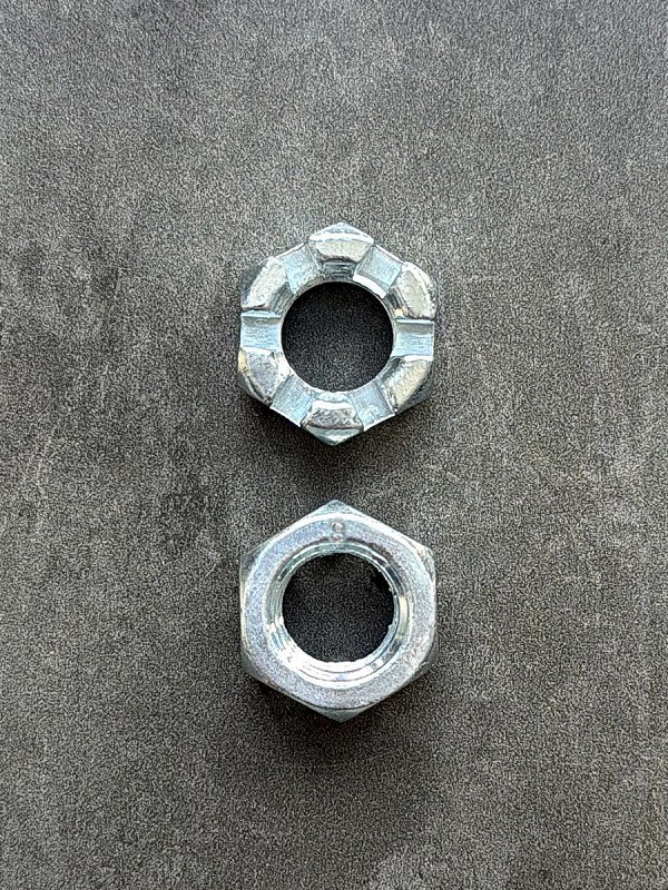 Гайка корончатая, прорезная низкая М16х1,5 ГОСТ 5919-73 класс прочности 10, покрытие цинк