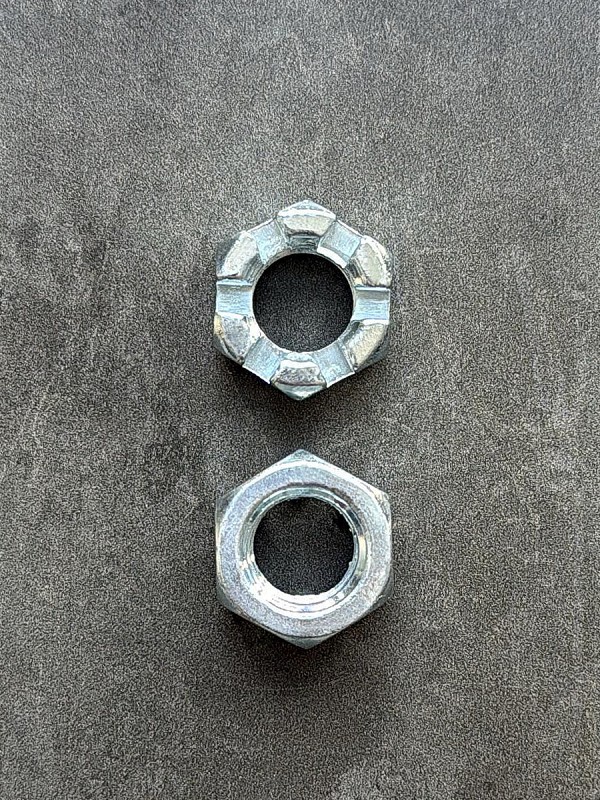 Гайка корончатая, прорезная низкая М14 ГОСТ 5919-73, класс прочности 8, покрытие цинк